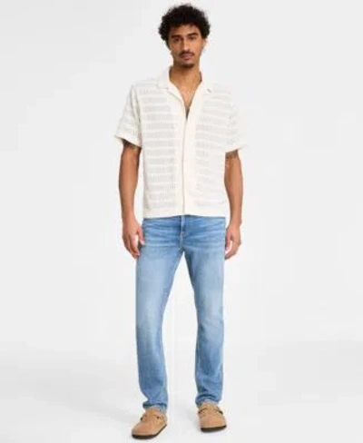Sun + Stone Sun Stone Mens Printed Camp Shirt Slim Fit Cyprus Jeans Exclusively At Macys In Fin