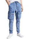 SUN + STONE MENS RELAXED TAPERED CARGO JEANS