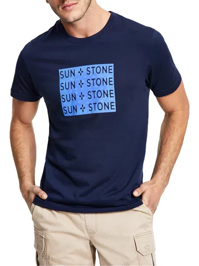 Sun + Stone Mens Short Sleeve Crewneck Graphic T-shirt In Multi