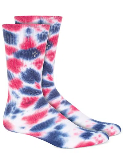 Sun + Stone Mens Tie Dye Eco-friendly Crew Socks In Multi