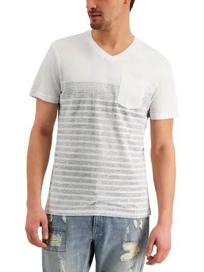 Sun + Stone Mens V Neck Striped T-shirt In Multi