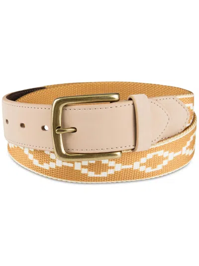 Sun + Stone Mens Woven Western Casual Belt In Gold