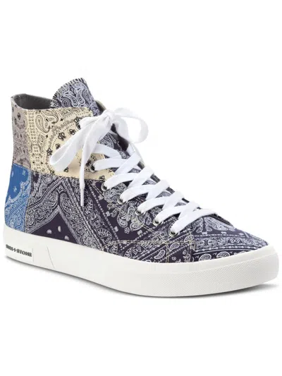 Sun + Stone Mesa Mens Canvas Lifestyle High-top Sneakers In Multi