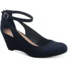 Sun + Stone Miley Womens Microsuede Cut Out Wedges In Multi