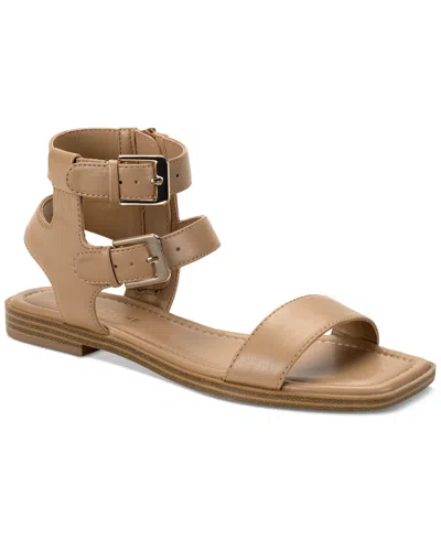 Sun + Stone Women's Monaaco Buckled Ankle-strap Sandals, Created For Macy's In Nude