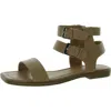 Sun + Stone Monaaco Womens Faux Leater Zipper Flatform Sandals In Multi