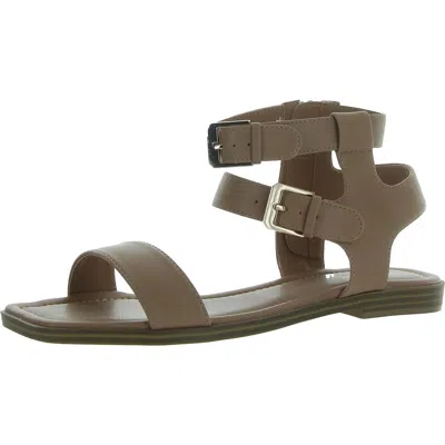 Sun + Stone Monaaco Womens Strappy Faux Leather Gladiator Sandals In Multi
