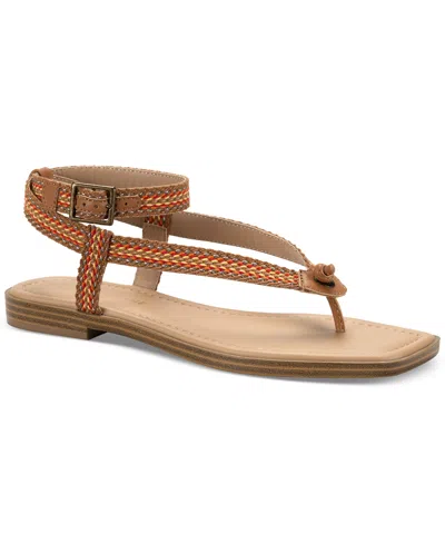 Sun + Stone Murphyy Woven Thong Sandals, Created For Macy's In Tan Woven