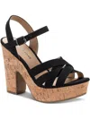 Sun + Stone Fey Womens Faux Suede Ankle Strap Heels In Multi