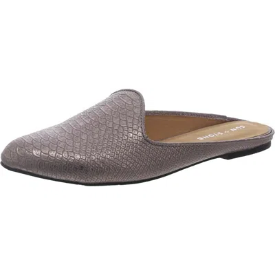 Sun + Stone Ninna Womens Faux Suede Pointed Toe Mules In Purple