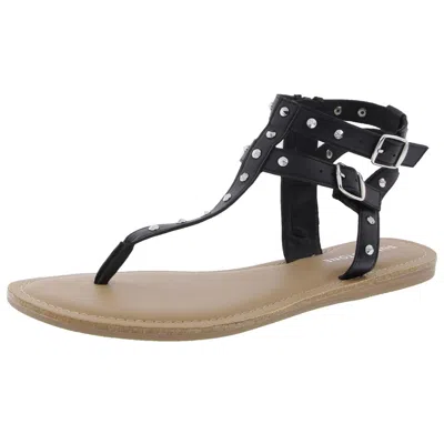Sun + Stone Olindaa Womens Zipper Faux Leather Gladiator Sandals In Multi