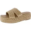 Sun + Stone Olinkaa Womens Woven Open Toe Flatform Sandals In Beige