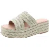 Sun + Stone Olinkaa Womens Woven Open Toe Flatform Sandals In Multi