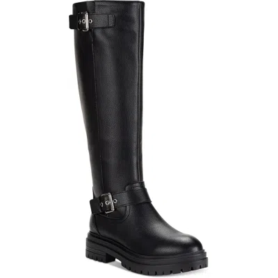Sun + Stone Omegaap Womens Moto Faux Leather Knee-high Boots In Multi