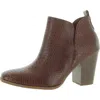 Sun + Stone Polly Womens Faux Leather Padded Insole Ankle Boots In Brown