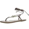 Sun + Stone Ramsey Womens Flats Thong Lace-up In Multi