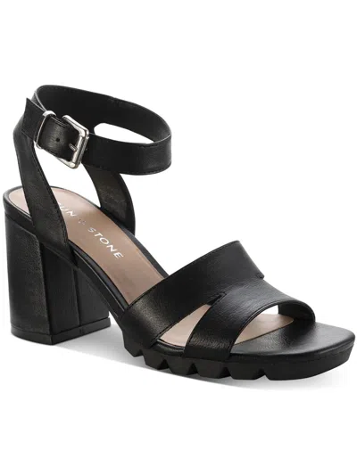 Sun + Stone Raynaa Womens Faux Leather Stacked Heel Ankle Strap In Multi