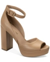 Sun + Stone Women's Reemaa Peep Toe Block Heel Platform Sandals, Created For Macy's In Nude