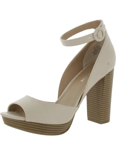 SUN + STONE REETA WOMENS BLOCK HEEL ANKLE STRAP PLATFORM SANDALS