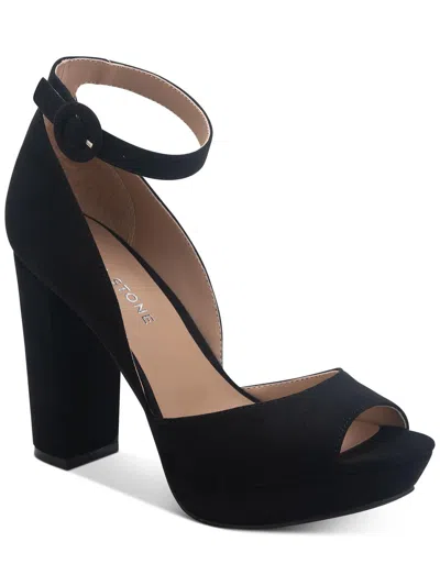 Sun + Stone Women's Reeta Peep Toe Block Heel Platform Sandals, Created For Macy's In Black