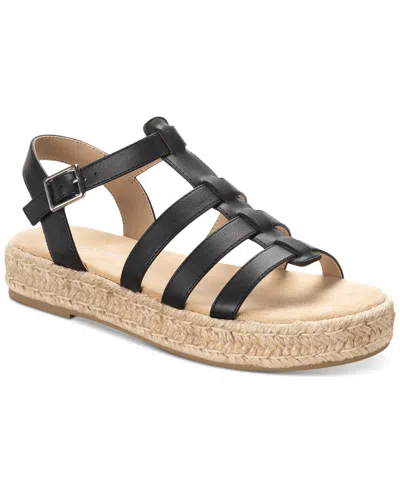 Sun + Stone Rykerr Fisherman Espadrille Sandals, Created For Macy's In Black