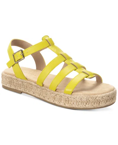 Sun + Stone Rykerr Fisherman Espadrille Sandals, Created For Macy's In Citron