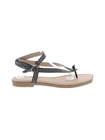 Pre-owned Sun + Stone Sandals In Black