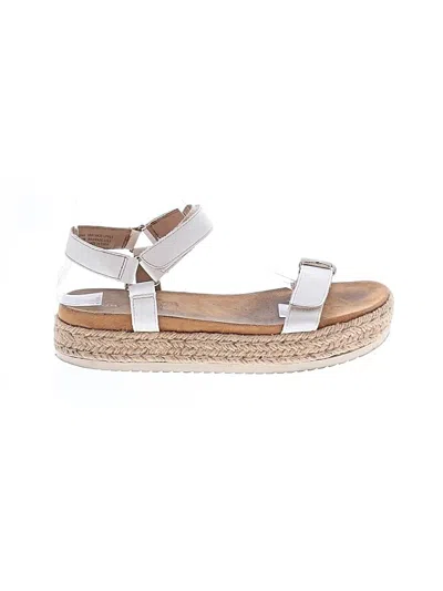 Pre-owned Sun + Stone Sandals In Silver