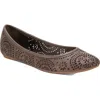 Sun + Stone Sophia Womens Perforated Slip On Flats In Brown