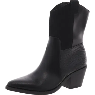 Sun + Stone Ssbianca Womens Snake Print Manmade Cowboy, Western Boots In Black
