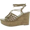 Sun + Stone Tillyyp Womens Faux Leather Heeled Wedge Sandals In Multi