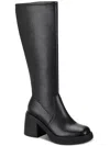 Sun + Stone Tylaa Womens Tall Round Toe Knee-high Boots In Black