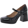 Sun + Stone Vaneciaa Womens Round Toe Slip On Mary Jane Heels In Black