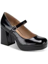 Sun + Stone Vaneciaa Womens Round Toe Slip On Mary Jane Heels In Black