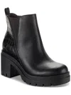 Sun + Stone Veronikaa Womens Faux Leather Block Heel Chelsea Boots In Black