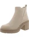 Sun + Stone Veronikaa Womens Faux Leather Block Heel Ankle Boots In Multi