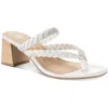 Sun + Stone Wiinnie Womens Faux Leather Slip On Block Heels In White