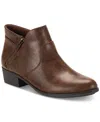 Sun + Stone Women's Adelinee Double Zip Ankle Booties, Created For Macy's In Brown Sm