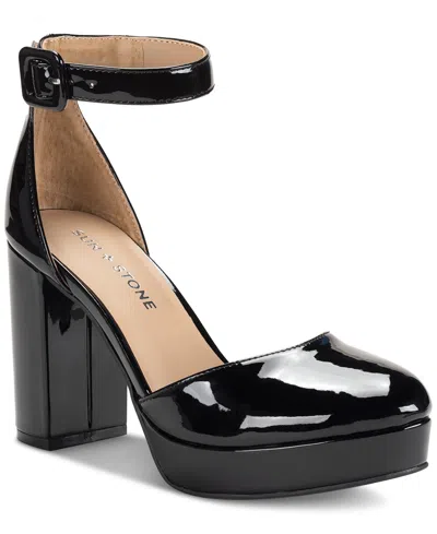 Sun Stone Macy's Black Block Heels Platform Sandals Macys