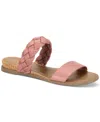 SUN + STONE WOMEN'S EASTEN DOUBLE BAND SLIDE FLAT SANDALS, CREATED FOR MACY'S
