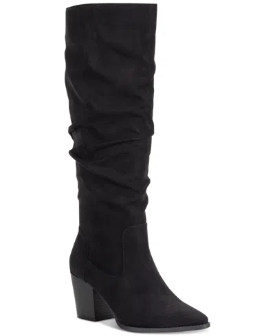 Sun + Stone Women's Elviss Slouch Knee High Dress Boots, Created For Macy's In Black Mc