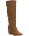 Sun + Stone Vivviip Womens Tall Block Heel Over-the-knee Boots In Chestnt Mc
