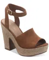 Sun + Stone Fey Espadrille Dress Sandals, Created For Macy's Women's Shoes In Cognac