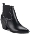 Sun + Stone Womens Block Heel Man Made Ankle Boots In Black Sm