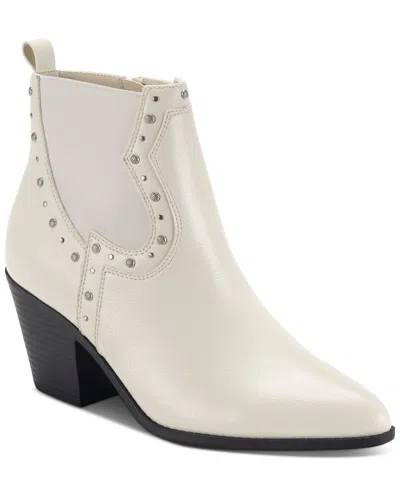 Sun + Stone Women's Indianaa Western Block Heel Dress Booties, Created For Macy's In White Sm