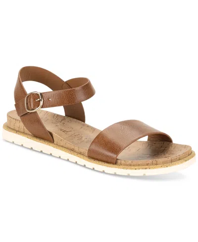 Sun + Stone Women's Mattie Flat Sandals, Created For Macy's In Cognac