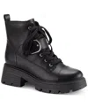 Shop Sun + Stone Women's Rickyy Combat Booties, Created For Macy's In Black Sm