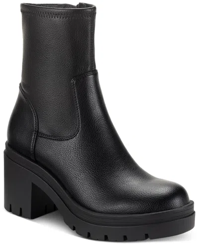 Sun + Stone Women's Veronaa Stretch Lug Boots, Created For Macy's In Black Sm