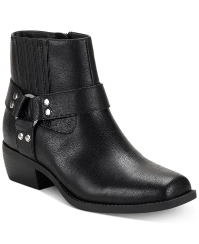 Sun + Stone Women's Westinn Harness Booties, Created For Macy's In Black Sm