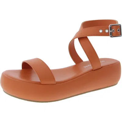 Sun + Stone Women's Simonee Flatform Sandals, Created For Macy's In Papaya